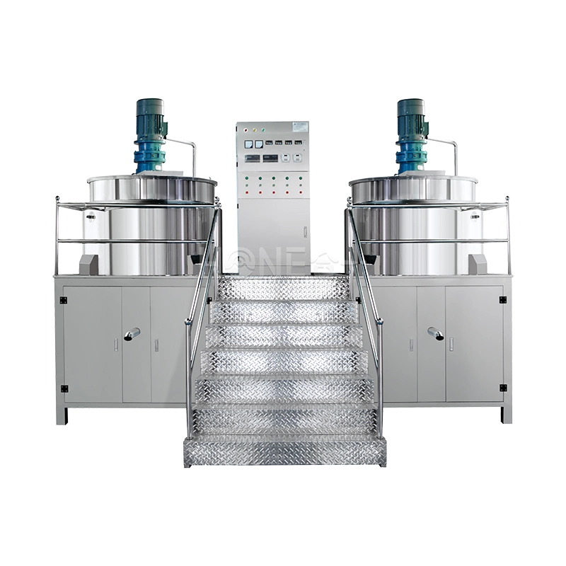 Hone Custom 1000L Cosmetic Shampoo Dishwashing Liquid Wash Dual Pot Mixing Tank Variable Speed Mixer Equipment with Heater