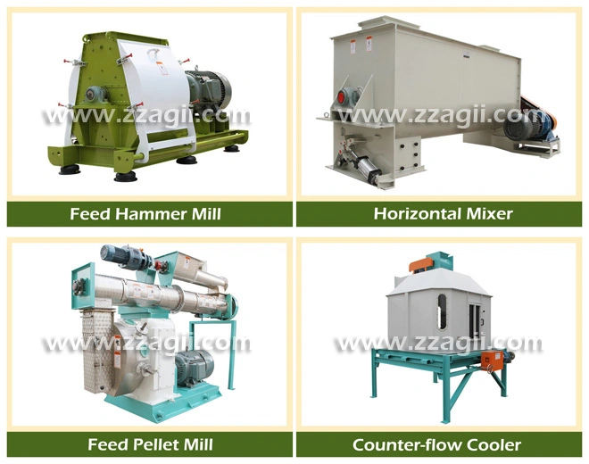 Corn Soybean Wheat Rice Grain Livestock Poultry Feed Pellet Mill Plant