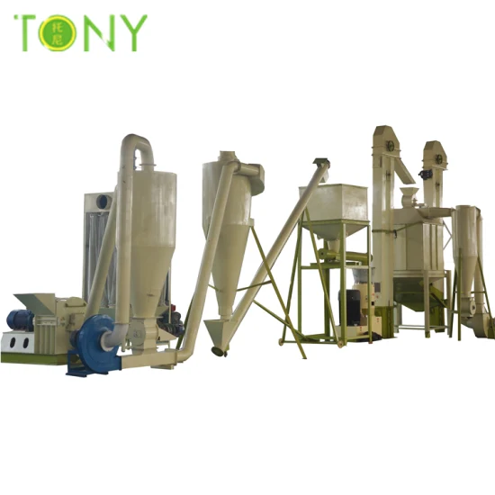 Tony Vendita calda 3-4 tonnellate/ora.  Linea di produzione di pellet di legno, linea di pellet di legno da biomassa, impianto di pellet di legno, linea di produzione di pellet di segatura, linea di pellet di paglia